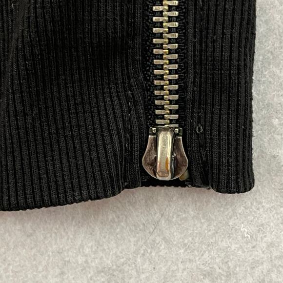 Guess Sweatshirt Womens Size Small Gray Pullover Sweater Zip Vented Hem - Picture 10 of 11